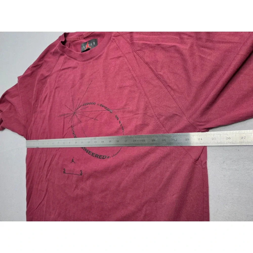 Air Jordan 23 Engineered Shirt Men's XL Maroon Graphic 100% Cotton Long Sleeve